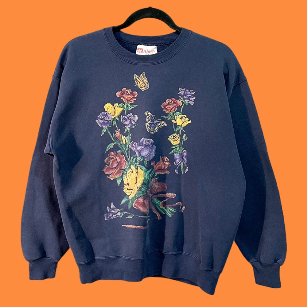 Vintage Flowers and Butterflies Sweatshirt